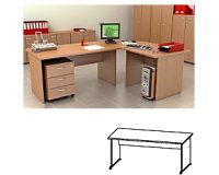 Scrivania con gambe pannello Lione p 80 x h 72 cm