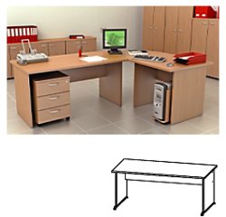 Scrivania con gambe pannello Lione p 80 x h 72 cm