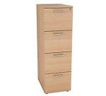 Hanging file cabinet with 2, 3 or 4 drawers lenght 49 x depth 55 cm in beech wood