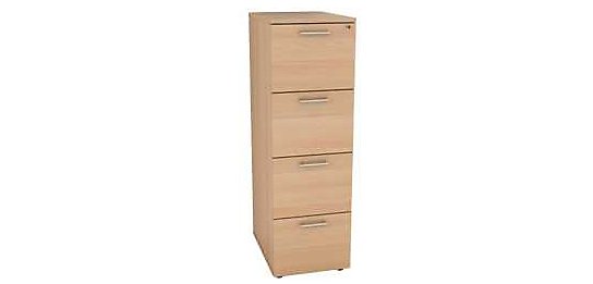 Hanging file cabinet with 2, 3 or 4 drawers lenght 49 x depth 55 cm in beech wood