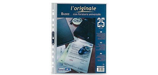 Buste a perforazione Universale Favorit L'Originale A3 - 30 x 42 cm polipropilene trasparente finitura liscia lucida spessore altissimo 10 unità