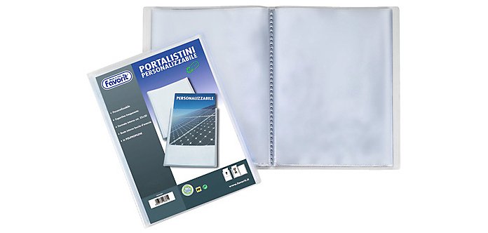 Portalistini FAVORIT Personalizzabile A4+ polipropilene 22 x 30 cm trasparente 140 buste - 280 viste