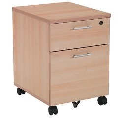 Drawer unit on wheels 2 drawers Easy Beech 430 x 550 x 595 mm