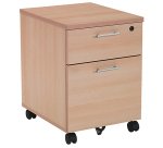 Drawer unit on wheels 2 drawers Easy Beech 430 x 550 x 595 mm