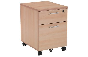 Drawer unit on wheels 2 drawers Easy Beech 430 x 550 x 595 mm