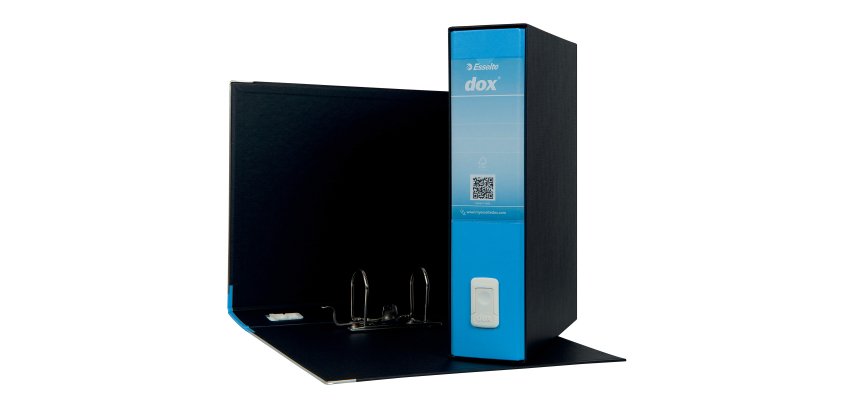 Registratore Protocollo dorso 8 cm Dox Esselte azzurrino in confezione convenienza 11+1 in omaggio