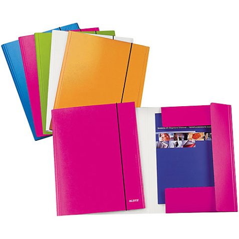 Leitz Folder with 3 flaps WoW A4 Blue Cardboard