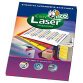 TICO Etichette adesive in carta fluorescente gialla 70x36mm, 24 etichette per foglio, adesivo permanente, laser/inkjet, 70 fogli
