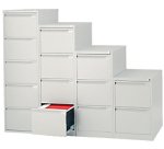Classificatore Bisley per cartelle sospese 3 cassetti cassetti argento