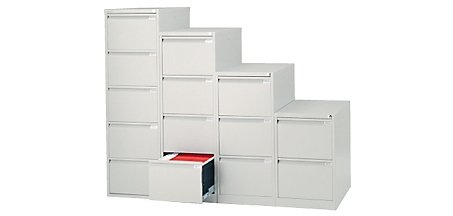 Classificatore Bisley per cartelle sospese 3 cassetti cassetti argento