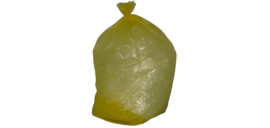 Sacchi con legacci 30 lt Giallo 100 unità