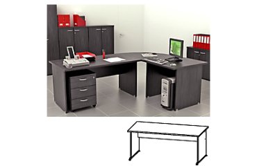Scrivania con gambe pannello Lione p 80 x h 72 cm