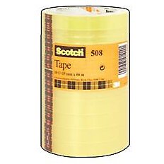 Nastri adesivi Scotch 508 Senza solventi, Ecocompatibile acrilico 19 mm x 66 m trasparente 8 rotoli