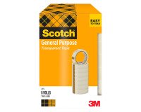 Nastri adesivi Scotch 508 Senza solventi, Ecocompatibile acrilico 19 mm x 66 m trasparente 8 rotoli