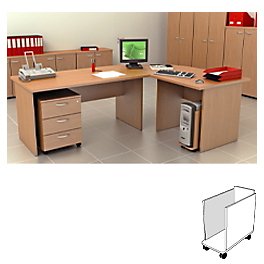 Porta CPU su ruote lione Lione noce 285 x 540 x 520 mm