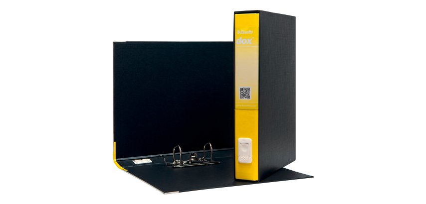 Registratore Protocollo dorso 5 cm Dox Esselte giallo in confezione convenienza 7+1 in omaggio