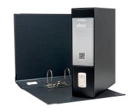 Registratore Commerciale dorso 8 cm plastico Dox 1 Esselte in cartone 2 anelli A4 nero