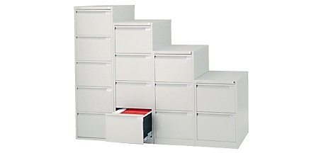 Classificatore Bisley per cartelle sospese grigio 470 x 622 x 1.321 mm