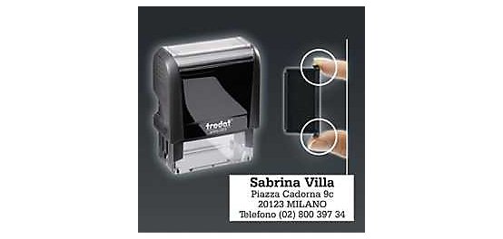 Timbro Trodat Printy 4915 personalizzato  70 x 25 mm max 7 righe nero