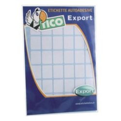 Etichette adesive Tico in carta bianca in bustina scrivibili a mano, 74x38mm, 6 etichette per foglio, adesivo permanente, 10 fogli