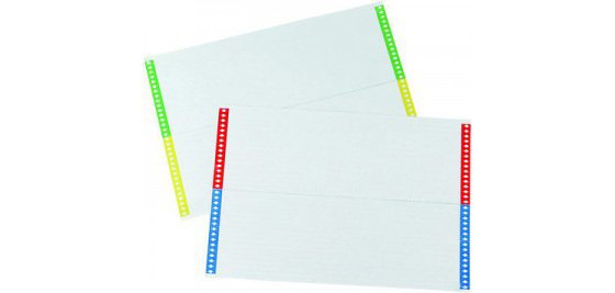 Etichetta/Indice in Cartoncino con Bordi Colorati per Cartelle Sospese da Armadio Pacco da 400 etichette, Colori Assortiti