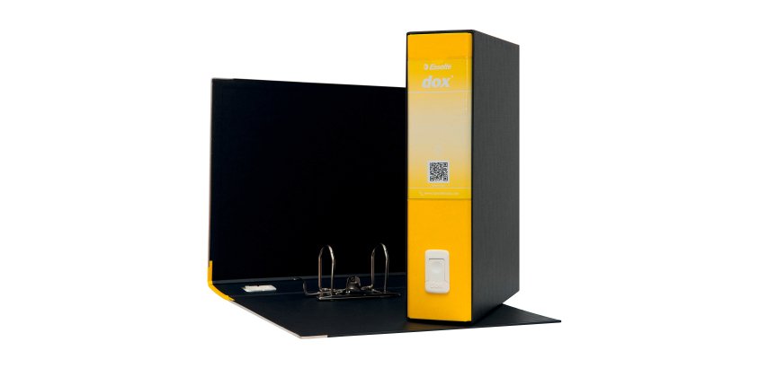 Registratore Protocollo dorso 8 cm Dox Esselte giallo in confezione convenienza 11+1 in omaggio