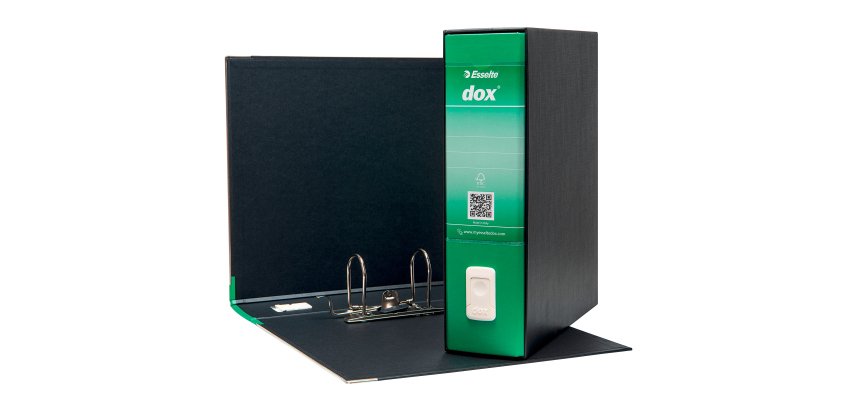 Registratore Commerciale dorso 8 cm Dox Esselte verde in confezione convenienza 11+1 in omaggio
