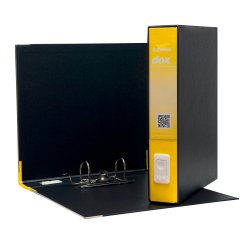 Registratore Commerciale dorso 5 cm plastico Dox 4 Esselte in cartone 2 anelli A4 giallo