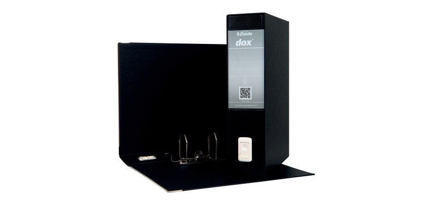 Registratore Protocollo dorso 8 cm Dox Esselte nero in confezione convenienza 11+1 in omaggio