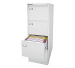 Classificatore Kubo Monoblocco in Metallo a 4 Cassetti Colore Bianco, Fornito Montato