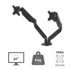 Fellowes supporto braccio doppio Platinum Series Altezza regolabile 27 pollici nero