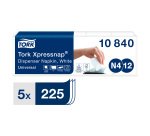 Tovaglioli per dispenser Tork 10840 Carta bianco 5 fogli da 225 strappi
