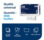 Essuie-mains pliage enchevêtré Tork H5 PeakServe® Continus™ blancs Universal - colis de 4920