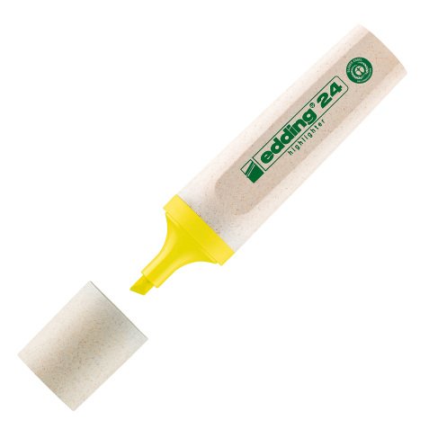 Evidenziatore edding EcoLine 24 punta a scalpello giallo 10 evidenziatori