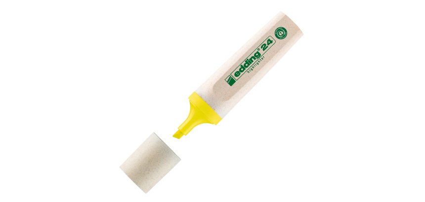 Evidenziatore edding EcoLine 24 punta a scalpello giallo 10 evidenziatori