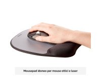 Fellowes Memory Foam Mouse Pad Black, Silver