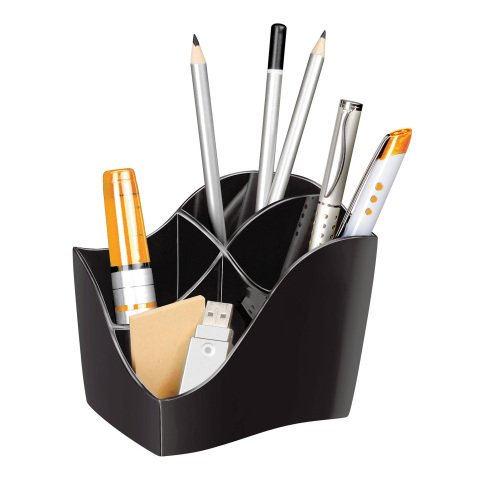 CEP Pencil Pot Ellypse OWA Polystyrene Black 11.8 x 8.9 x 9.8 cm