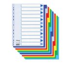 Esselte Dividers Blank A4 Assorted 12 tabs pp blank 10 pieces