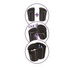 CEP Bin Ellypse OWA Plastic, PP 15L Black 25.1 x 31.8 x 38 cm