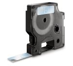 DYMO S0720600 Nastro Standard D1, 12 mm x 7 m, Bianco su Trasparente