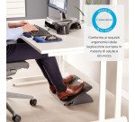 Fellowes Adjustable Footrest 4,445 x 3,334 x 1,111 mm Black, Silver