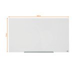 Lavagna magnetica in vetro Nobo bianco 126 x 71 cm