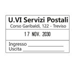 Trodat Text With Date Stamp 5460 Black 3.3 x 5.6 cm