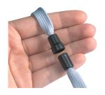 Durable Cordoncino In Tessuto 1X44 Cm Con Clip In Plastica Grigio 10 Unità