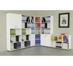 Avila bookcase, low or high, 32 cm high, in two widths