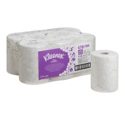 Kleenex Ultra Slimroll Hand Towels Rolled White 2 Ply 6781 6 Rolls of 100 m