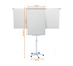 Nobo Impression Pro Freestanding Magnetic Mobile Easel Extendable Arms Nano Clean Steel 70 x 190 cm White