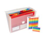 Exacompta Expanding File Crystal A4 Assorted Plastic