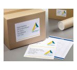 Etichette adesive Avery in carta bianca 99,1x38,1mm, 14 etichette per foglio, adesivo permanente, laser, 100 fogli