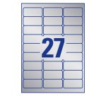 AVERY Zweckform L6011-20 Heavy Duty Weatherproof Silver Labels 63.5 x 29.6 mm Rectangular Silver 20 Sheets of 27 Labels